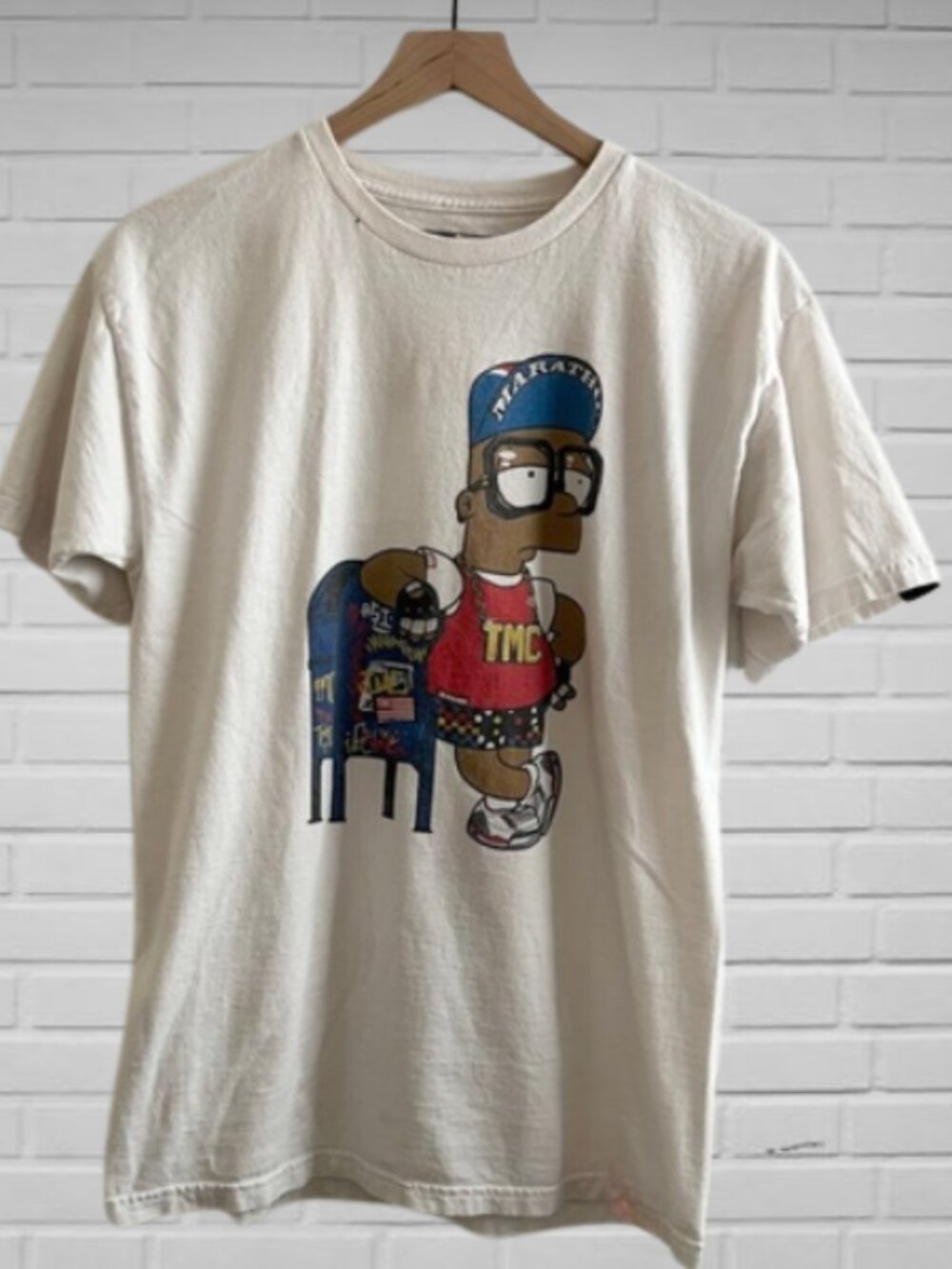 Bart Simpson Parody TMC Graphic Print T-Shirt Short Sleeve Tee